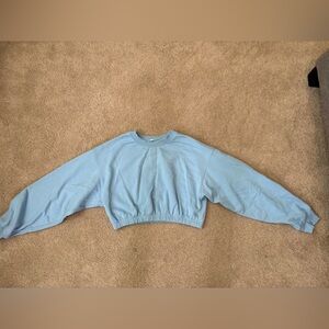 Alo Baby Blue Crop Sweatshirt